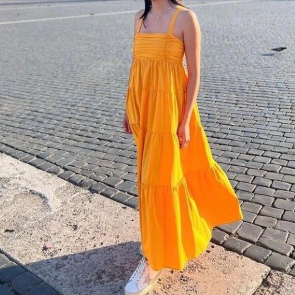 Zara orange maxi dress - Picture 8 of 8